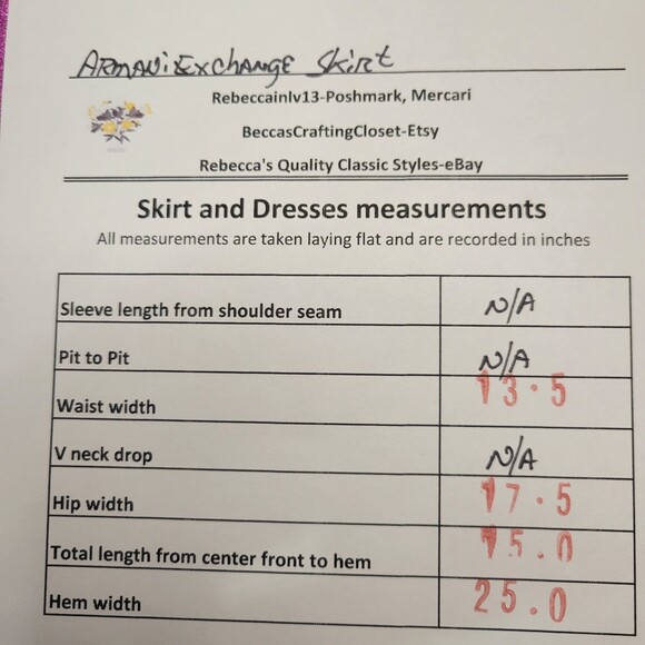 A|X Armani Exchange cream black abstract lined flared skirt size 2 NWOT - Picture 11 of 12